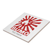 相撲レトロ力士日本のヴィンテージデザイン タイル (側面)