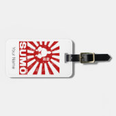 相撲レトロ力士日本のヴィンテージデザイン ラゲッジタグ (正面横)