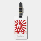 相撲レトロ力士日本のヴィンテージデザイン ラゲッジタグ (正面縦)