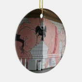 相撲壁画アート セラミックオーナメント (右)