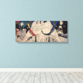 相撲,国芳相撲レスリング，国芳，浮世絵 キャンバスプリント (インサイチュ (ウッドフロア))