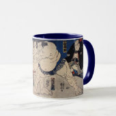 相撲,国芳相撲レスリング,国芳,浮世絵 マグカップ (正面右)
