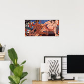 相撲, 歌川国芳 Sumo wrestling, Kuniyoshi ポスター (ホームオフィス)