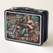 相棒で自転車に乗る メタルランチボックス (裏面)