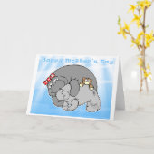 相棒のマナティー、幸せな母の日 カード (黄色い花)