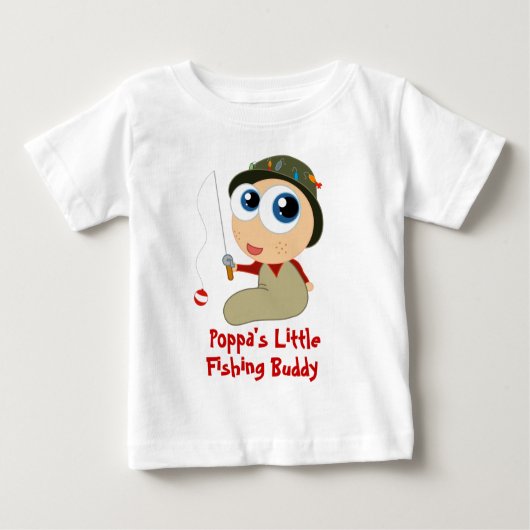 相棒のTシャツを採取しているPoppas ベビーTシャツ (正面)