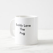 相棒愛パグ コーヒーマグカップ (正面左)