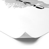 相模の書道漢字方丈氏康獅子 ポスター (角)