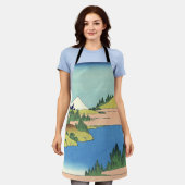 相模国北斎箱根湖 エプロン (着用した状態)