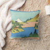 相模国北斎箱根湖 クッション (ブランケット)