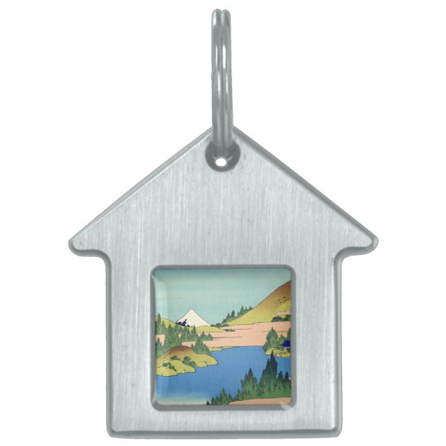 相模国北斎箱根湖 ペットネームタグ (正面)