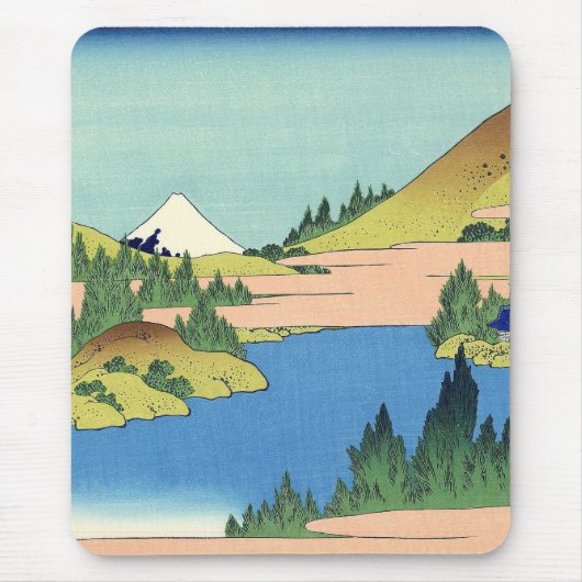 相模国北斎箱根湖 マウスパッド (正面)