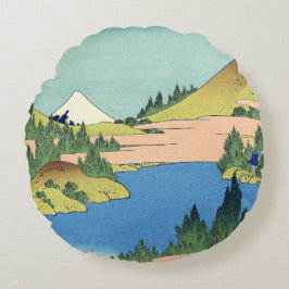 相模国北斎箱根湖 ラウンドクッション