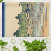 相模国葛飾北斎江ノ島 キッチンタオル (折り畳み)