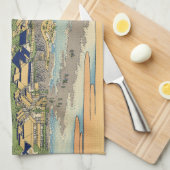 相模国葛飾北斎江ノ島 キッチンタオル (四つ折り)