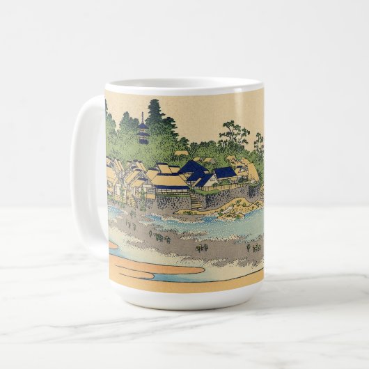 相模国葛飾北斎江ノ島 コーヒーマグカップ (正面左)