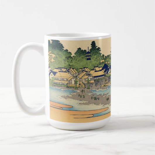 相模国葛飾北斎江ノ島 コーヒーマグカップ (左)