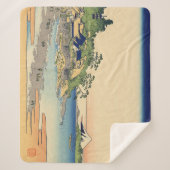 相模国葛飾北斎江ノ島 シェルパブランケット (正面)