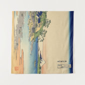 相模国葛飾北斎江ノ島 タペストリー (正面(横))