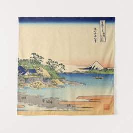 相模国葛飾北斎江ノ島 タペストリー