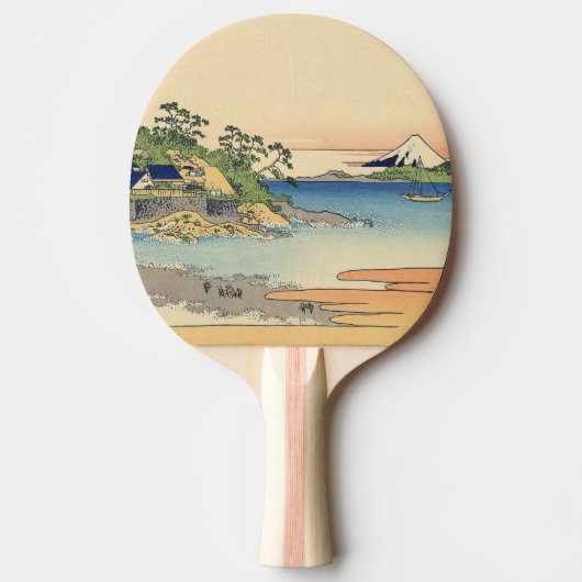 相模国葛飾北斎江ノ島 卓球ラケット (正面)