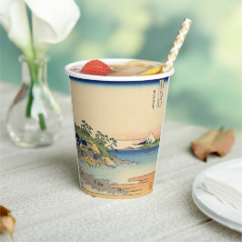 相模国葛飾北斎江ノ島 紙コップ