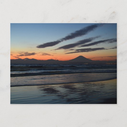 相模湾から望む富士山: 日本 ポストカード (正面)