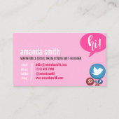 相談する販売の、社会媒体およびブロガー 名刺 (正面)