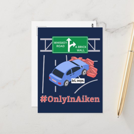 相軒、SC、ブリック壁ミームはがき ポストカード (正面/裏面インサイチュ)