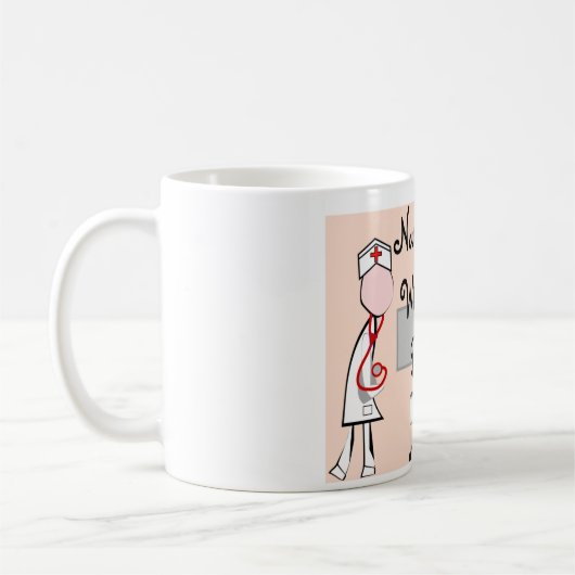 相違のギフトを作るナースのマネージャー コーヒーマグカップ (左)