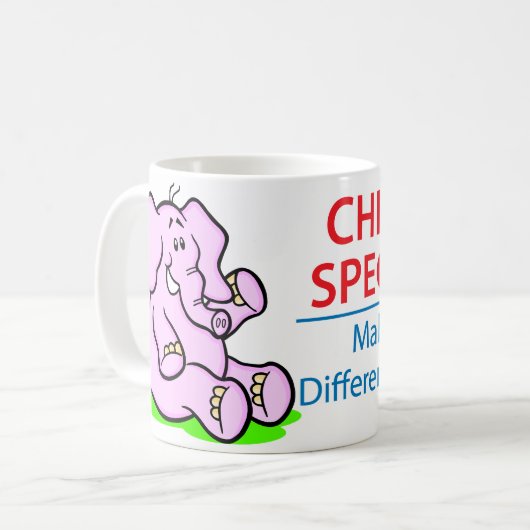 相違のマグを作っている子供の生命専門家 コーヒーマグカップ (正面左)