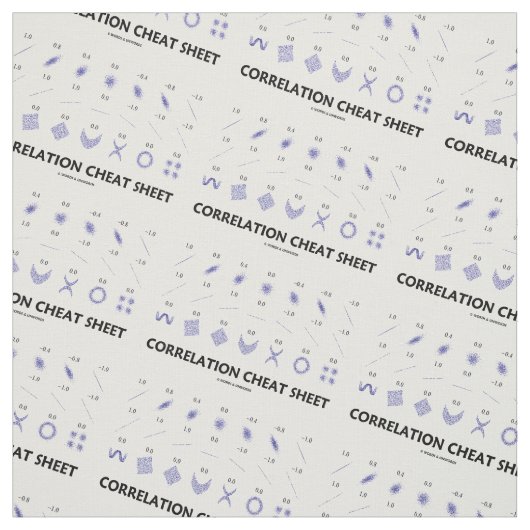 相関関係のカンニングペーパー(相関係数) ファブリック (見本)