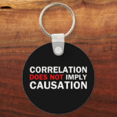 相関関係は原因を意味しない キーホルダー (正面)