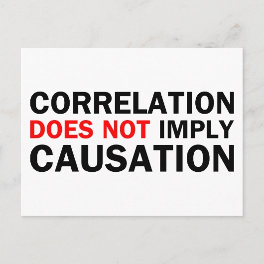 相関関係は原因を意味しない ポストカード (正面)