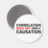 相関関係は原因を意味しない マグネット (正面/裏面)
