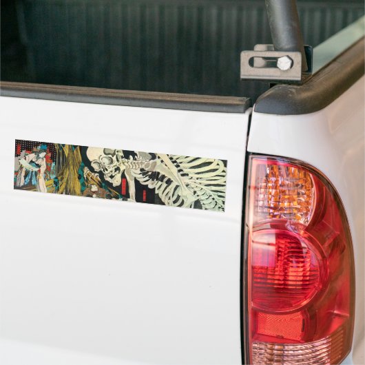 相馬の古内裏、魔法使い、Kuniyoshが処理する国芳の骨組 バンパーステッカー (トラック上)