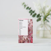 盾に耐えている騎士乗馬馬 名刺 (スタンド正面)