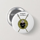 盾のハリネズミのバイキング 缶バッジ (正面&裏面)