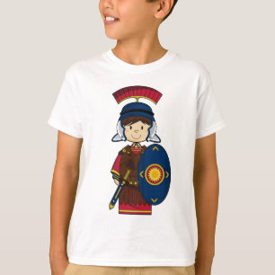 盾のTシャツを持つローマの兵士 Tシャツ