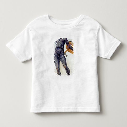 盾を持った小柄な男 トドラーTシャツ (正面)
