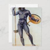 盾を持った小柄な男 ポストカード (正面/裏面)