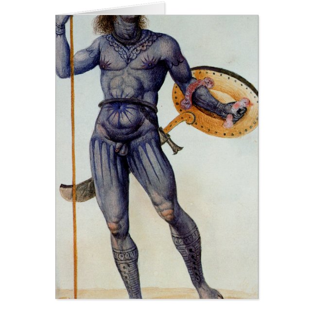 盾を握っているPictish人 (正面)