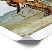 盾、槍、弓とコマンチ族の戦士 ポスター (角)