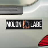 盾、MOLON、LABE バンパーステッカー (車上)