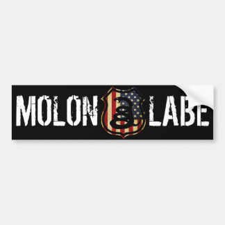 盾、MOLON、LABE バンパーステッカー