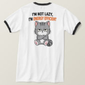 省エネな怠け猫 Tシャツ (デザイン裏面)