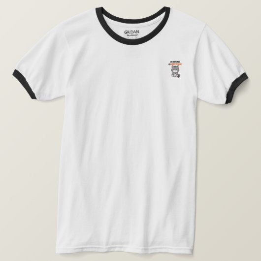 省エネな怠け猫 Tシャツ (デザイン正面)