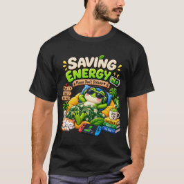 省エネカエル 楽しい怠けカエル あったか低エネルギー Tシャツ