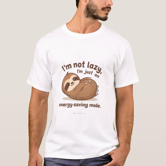 省エネモードだから怠けてるわけじゃない Tシャツ (正面)