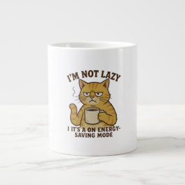 省エネモードのグリム猫マグカップ ジャンボコーヒーマグカップ